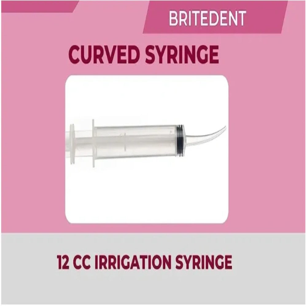12cc Curved Tip Irrigation Syringes - Bright Supply / Dental Mates