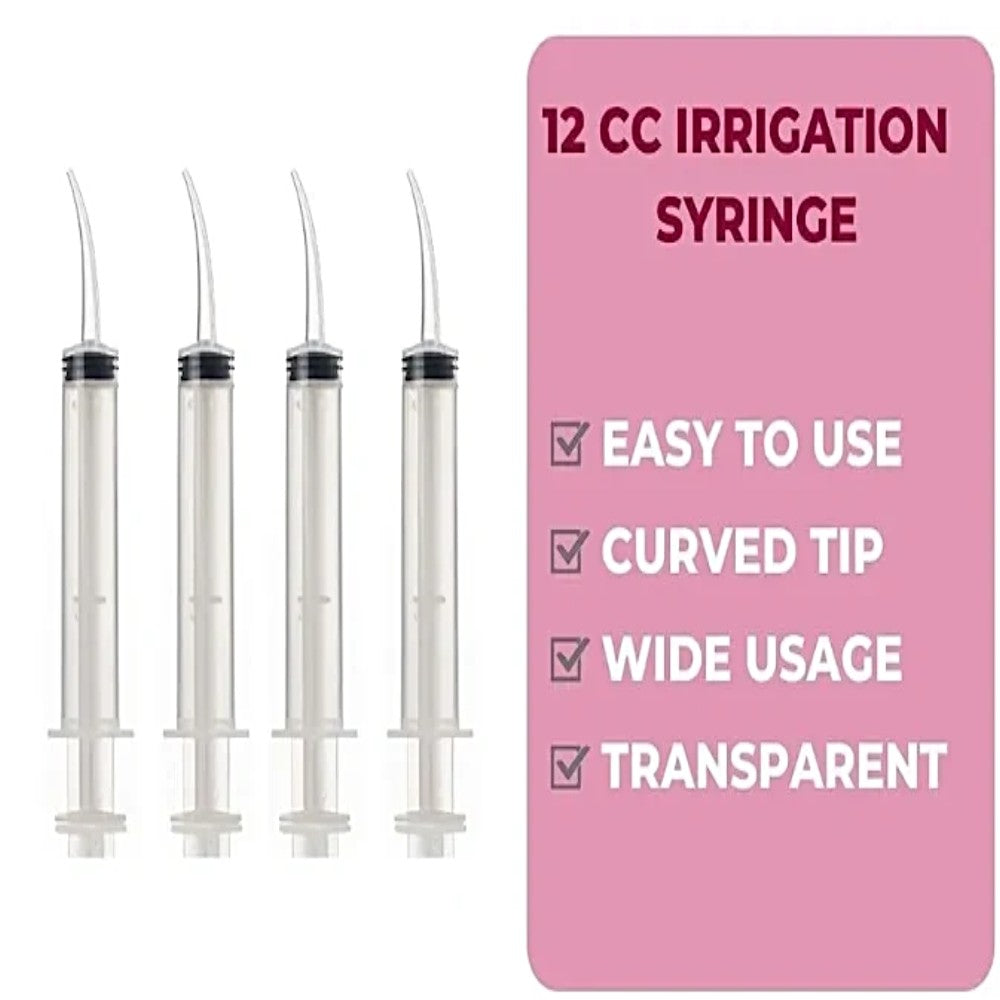 12cc Curved Tip Irrigation Syringes - Bright Supply / Dental Mates