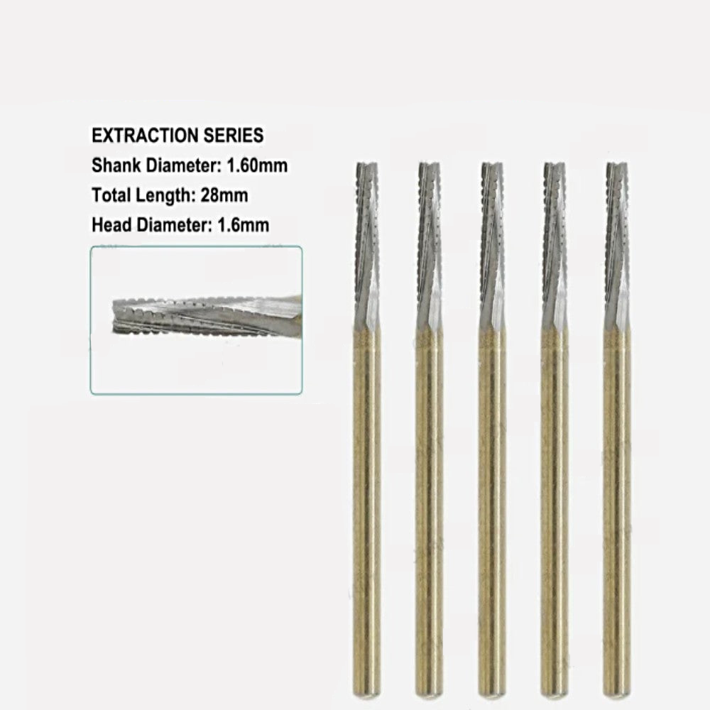 FG 702SL Long Cross Cut Tapered Fissure Carbide Burs (Surgical Length)