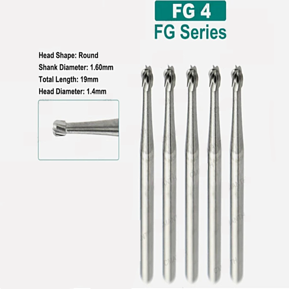FG 4S Round Carbide Burs (Short Shank)
