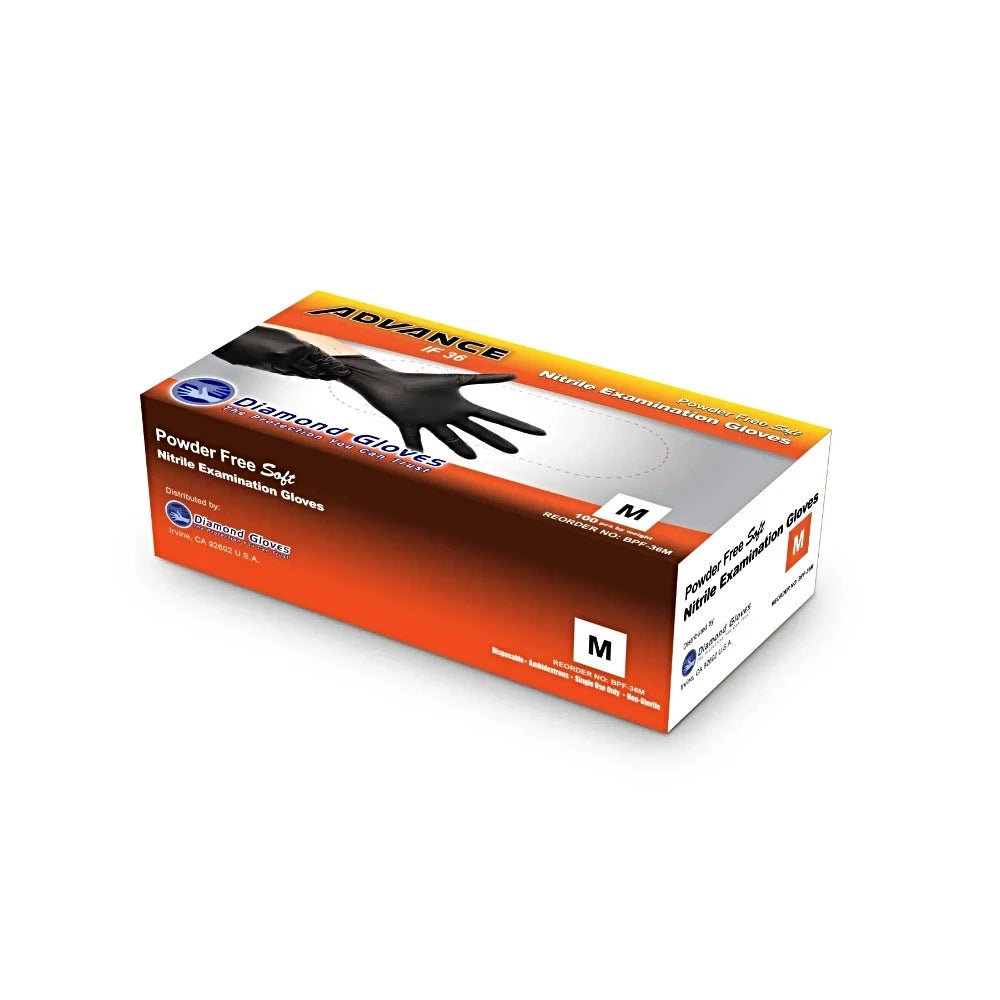 3.5mil Black, 5mil Black and 4mil Pink Disposable Nitrile Gloves - Dental Mates