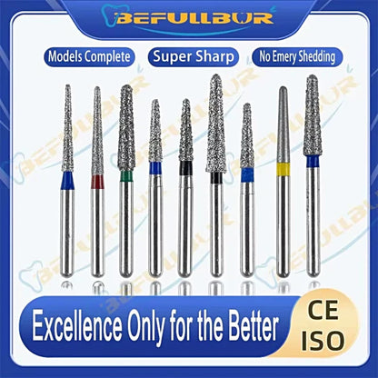 TR-C TC ( Taper Round End ) Type 10PCS Dental Diamond Burs