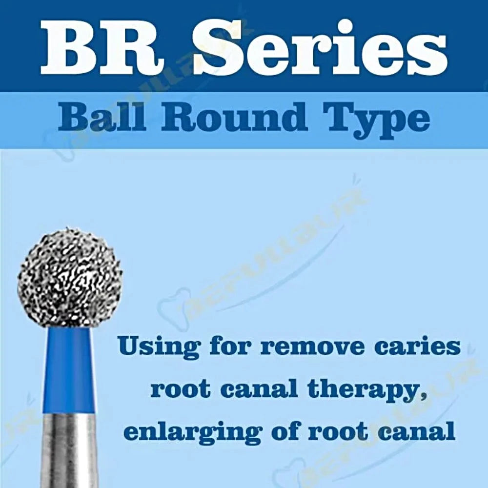 BR ( Ball Round ) Type 5PCS Dental Diamond Burs