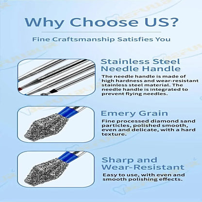 TC ( Taper Conical End ) Type 10PCS Dental Diamond Burs