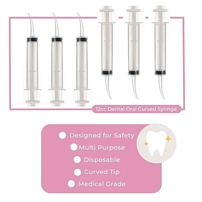 12cc Curved Tip Irrigation Syringes