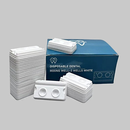 Disposable Dental Mixing Well – 2 Wells (White) - Dental Mates