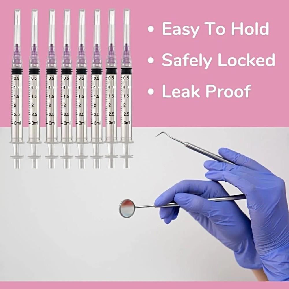 3cc Dental Irrigation Syringes Pre-Tipped Luer Lock