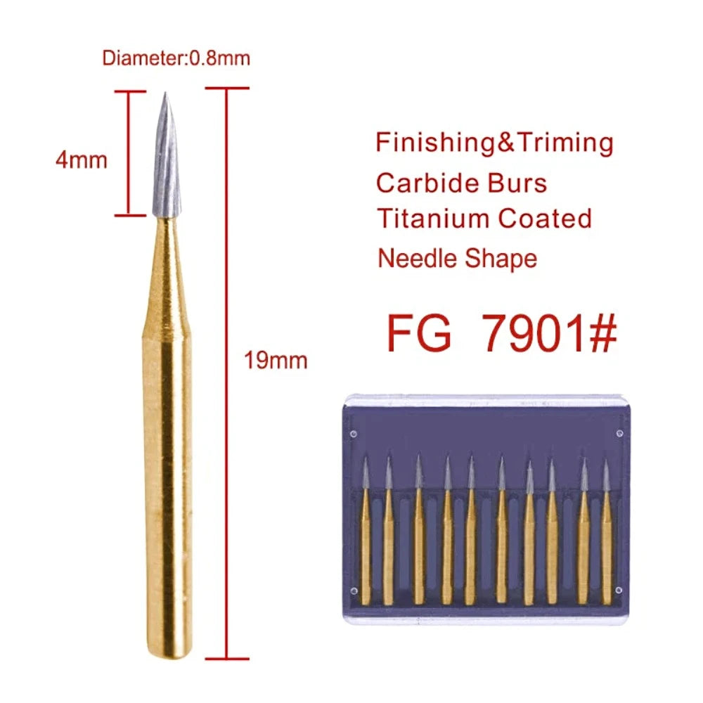 FG 7901 Needle Shaped / 12 Blade / Trimming and Finishing Carbide Burs