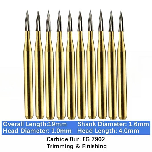 FG 7902 Needle Shaped / 12 Blade / Trimming and Finishing Carbide Burs