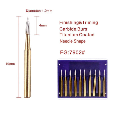 FG 7902 Needle Shaped / 12 Blade / Trimming and Finishing Carbide Burs