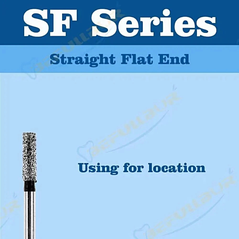 SF ( Straight Flat End ) Type 10PCS Dental Diamond Burs