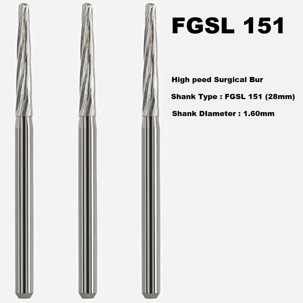 FGSL 151 Tapered Round Carbide Burs ( Surgical Length )