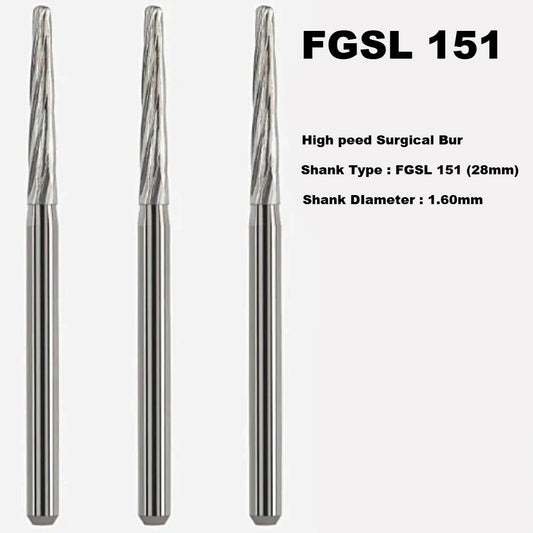 FGSL 151 Tapered Round Carbide Burs ( Surgical Length )
