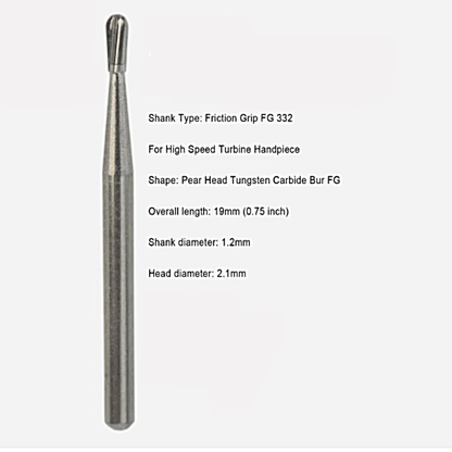 FG 332 Pear Shaped Carbide Burs