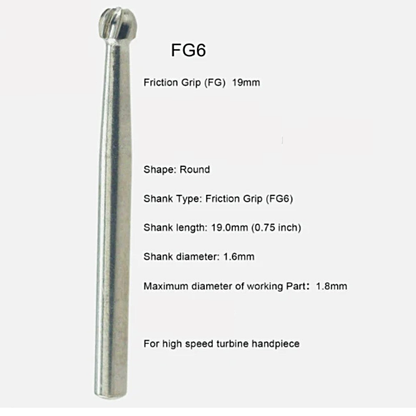 FG 6 Round Carbide Burs
