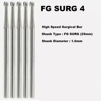FGSL 4 Round Carbide Bur ( Surgical Length )