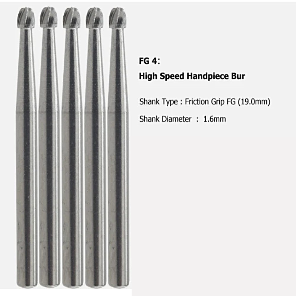 FG 4S Round Carbide Burs (Short Shank)
