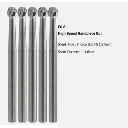 FG 6 Round Carbide Burs