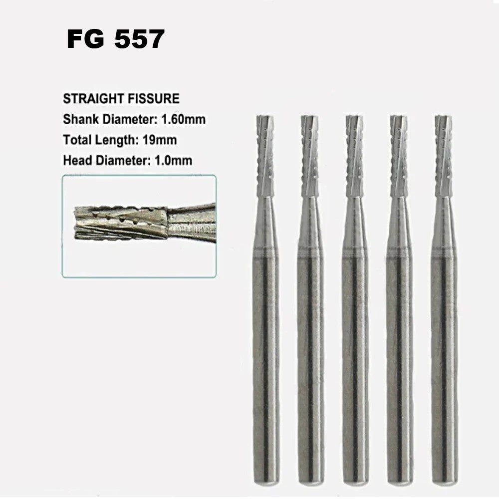 FG 557 Straight Fissure Crosscut Carbide Burs