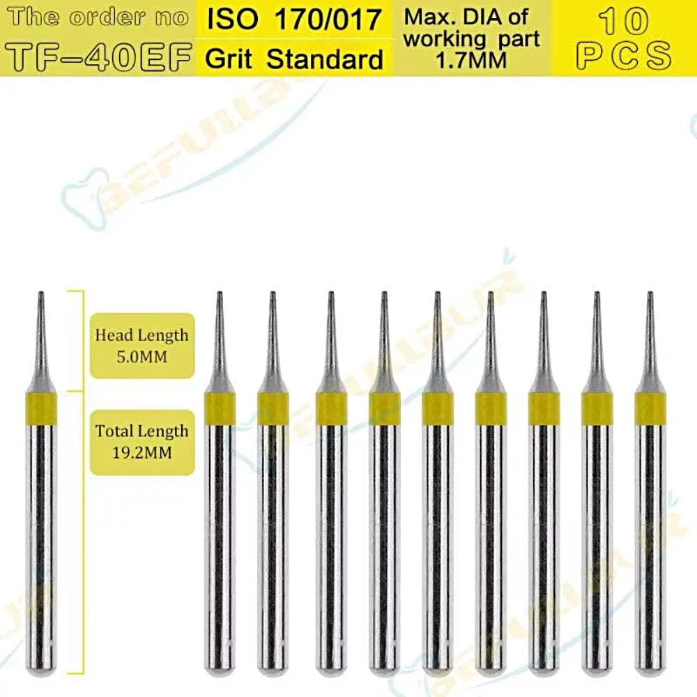 TF-C & EF ( Taper Flat End ) Type 10PCS Dental Diamond Burs