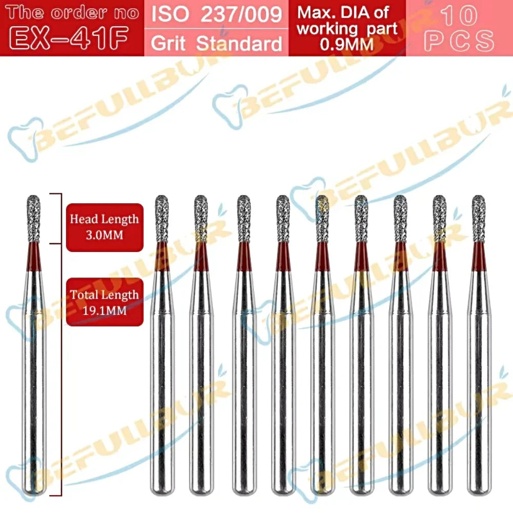 EX-F ( Special Extra Shape ) Type 10PCS Dental Diamond Burs