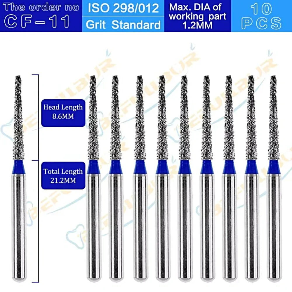 CF ( Chamfer ) Type 10PCS Dental Diamond Burs