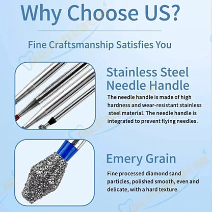 TR-C TC ( Taper Round End ) Type 10PCS Dental Diamond Burs