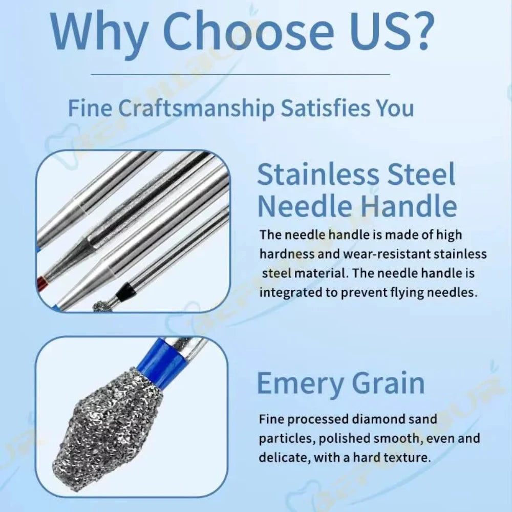 BR C & F ( Ball Round ) Type 5PCS Dental Diamond Burs