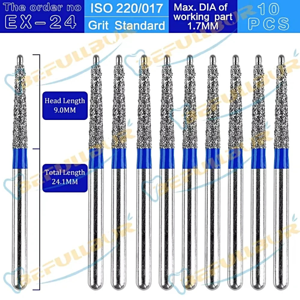 EX ( Special Extra Shape ) Type 10PCS Dental Diamond Burs