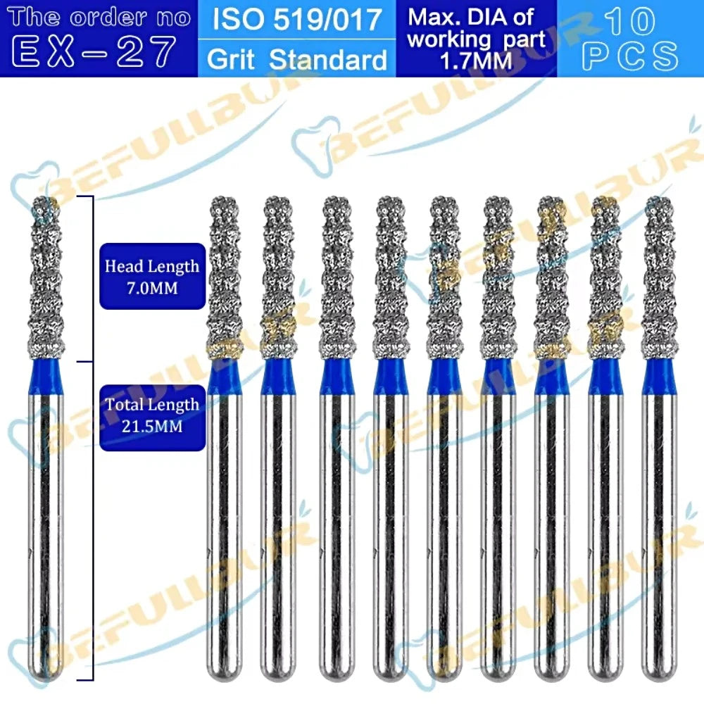 EX ( Special Extra Shape ) Type 10PCS Dental Diamond Burs