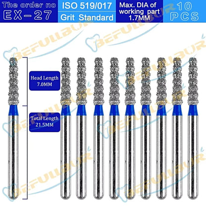 EX ( Special Extra Shape ) Type 10PCS Dental Diamond Burs