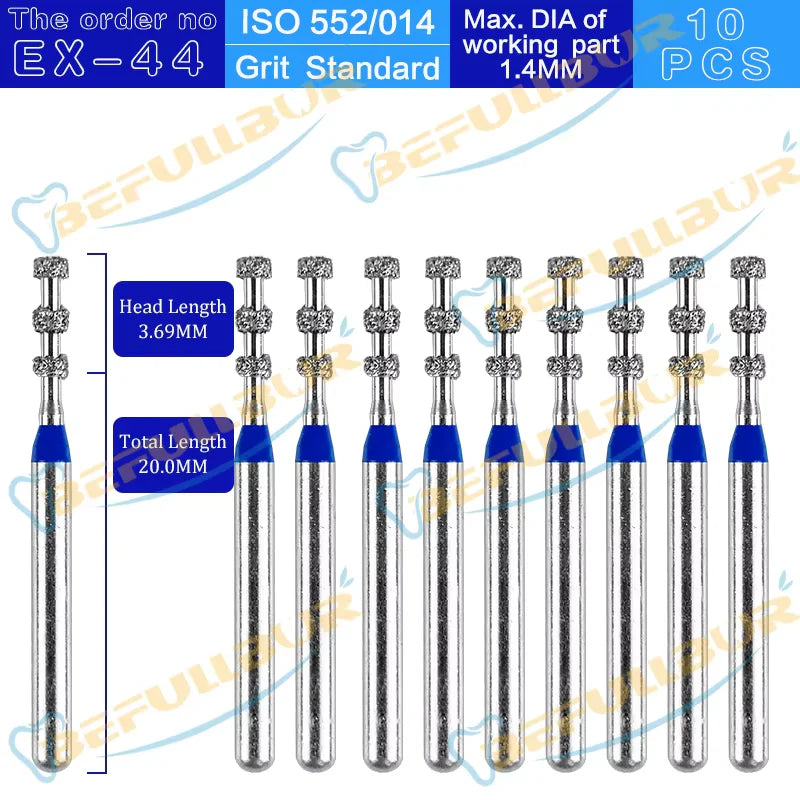EX ( Special Extra Shape ) Type 10PCS Dental Diamond Burs