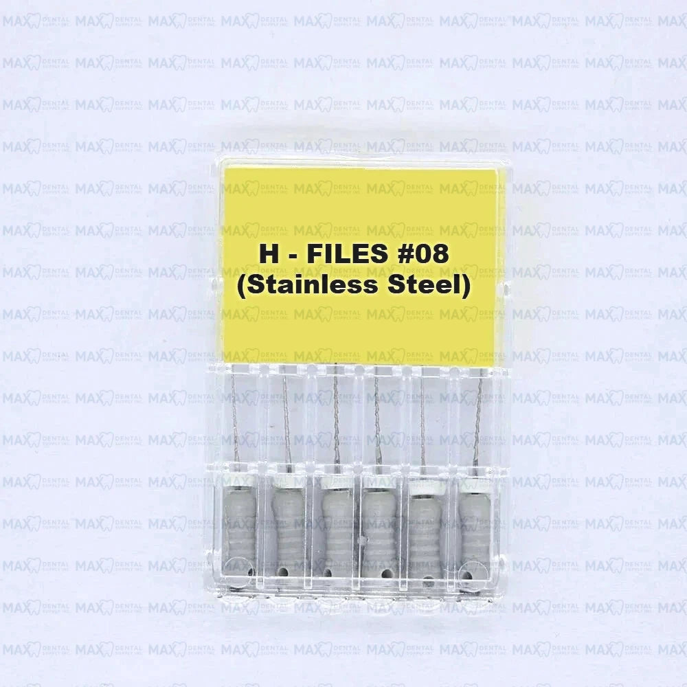 H Files Stainless Steel 6pcs/pack