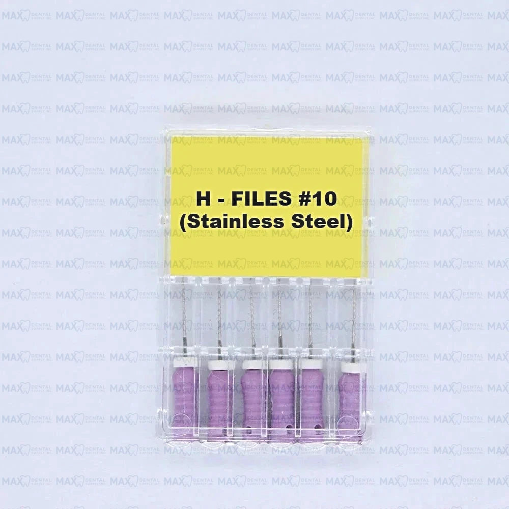 H Files Stainless Steel 6pcs/pack