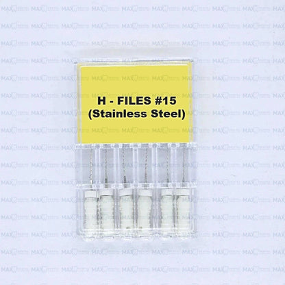 H Files Stainless Steel 6pcs/pack