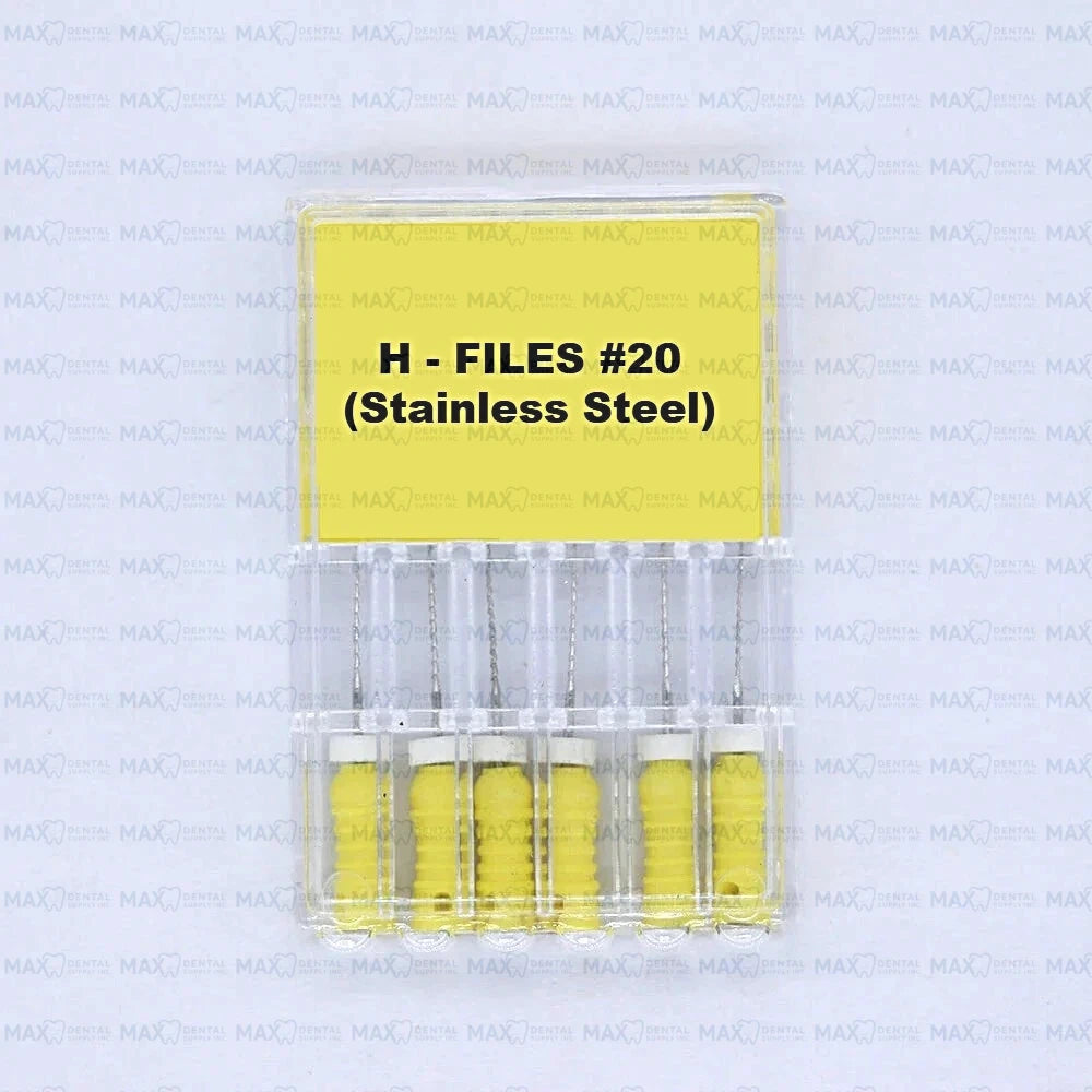H Files Stainless Steel 6pcs/pack