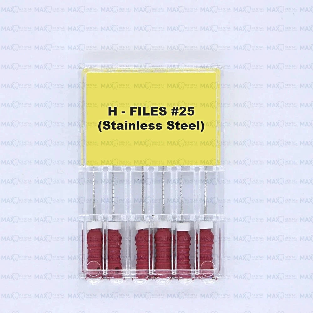 H Files Stainless Steel 6pcs/pack