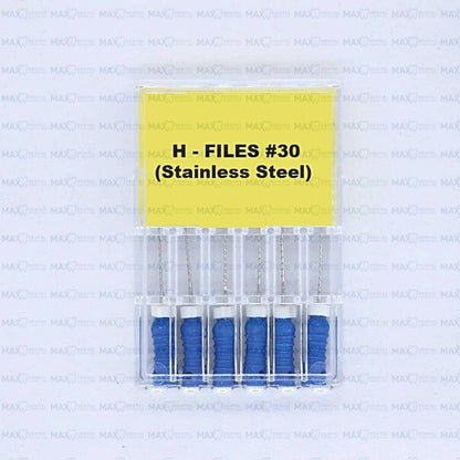 H Files Stainless Steel 6pcs/pack