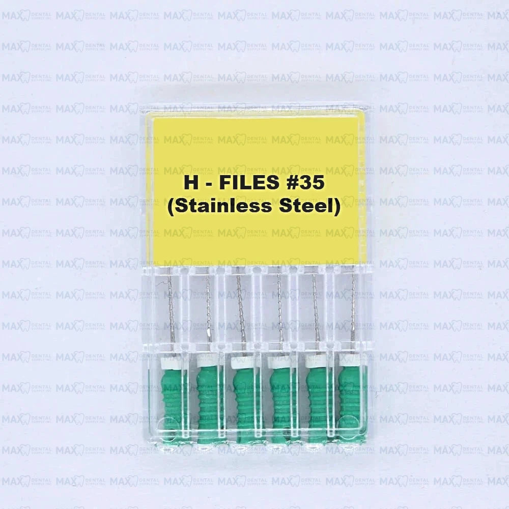 H Files Stainless Steel 6pcs/pack