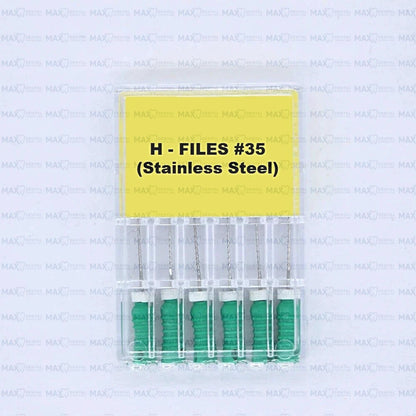 H Files Stainless Steel 6pcs/pack