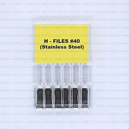 H Files Stainless Steel 6pcs/pack