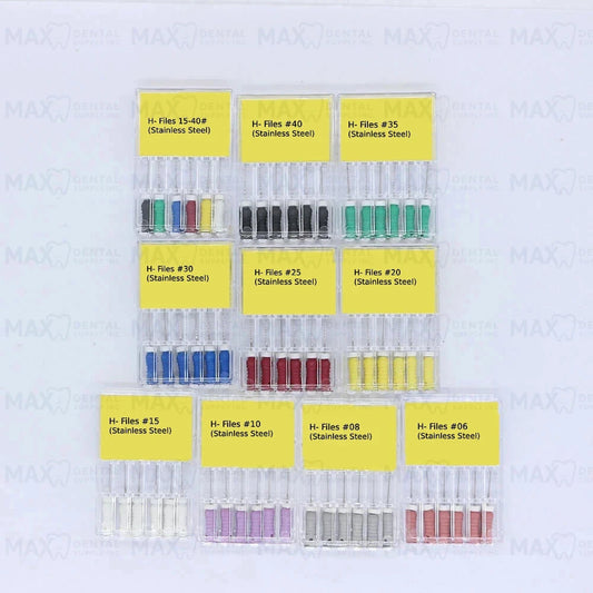 H Files Stainless Steel 6pcs/pack