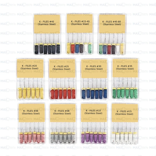 K Files Stainless Steel 6pcs/pack