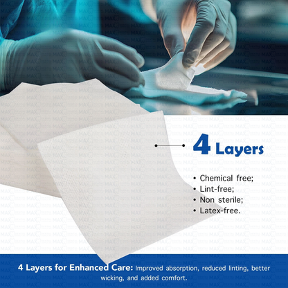 4-Ply Non-Woven Cotton Gauze