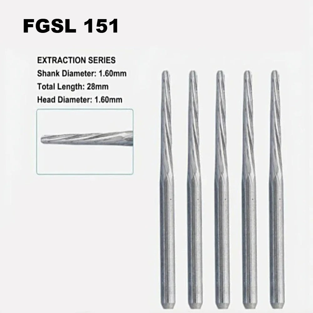 FGSL 151 Tapered Round Carbide Burs ( Surgical Length )