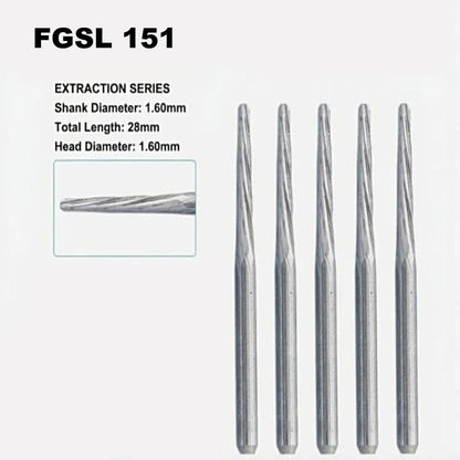 FGSL 151 Tapered Round Carbide Burs ( Surgical Length )