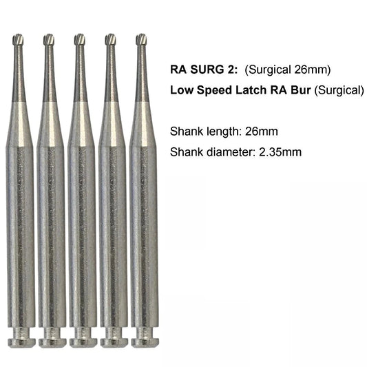 RA 2SL Round Carbide Burs ( Surgical Length )