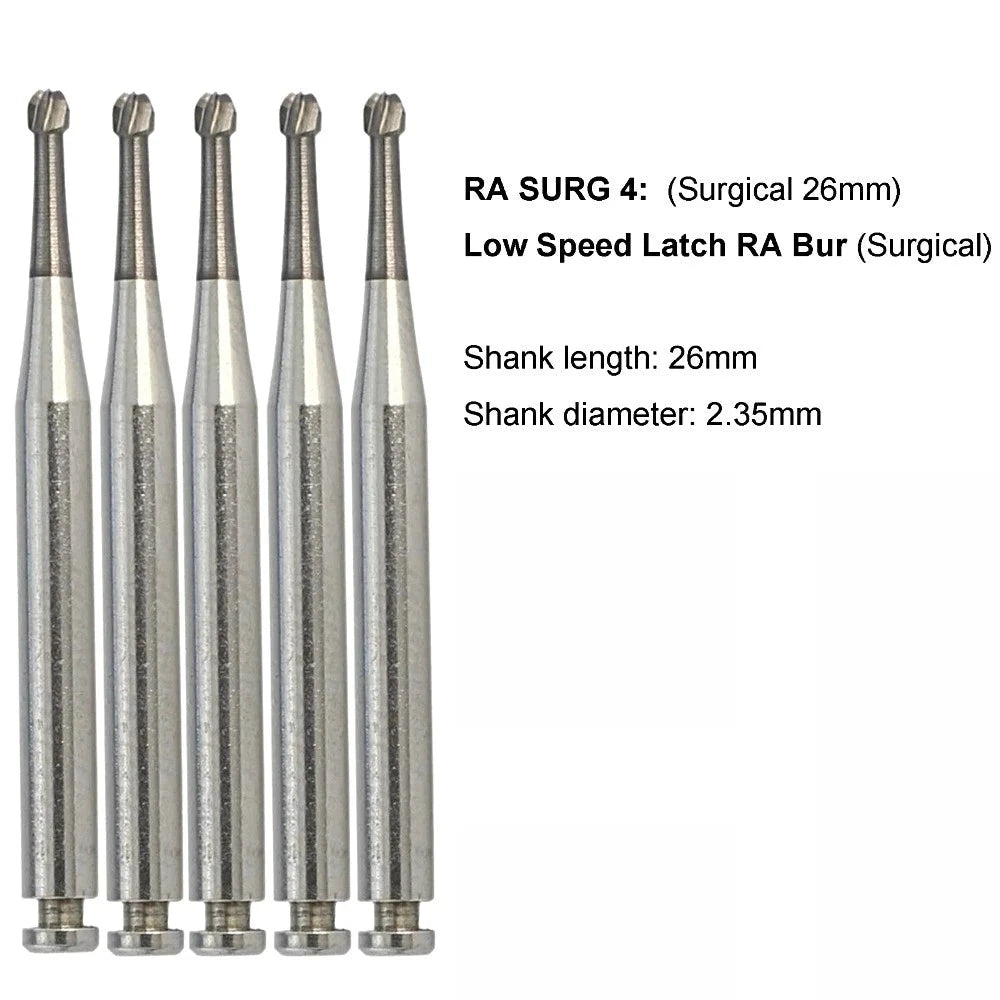 RA 4SL Round Carbide Burs ( Surgical Length )