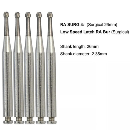 RA 4SL Round Carbide Burs ( Surgical Length )
