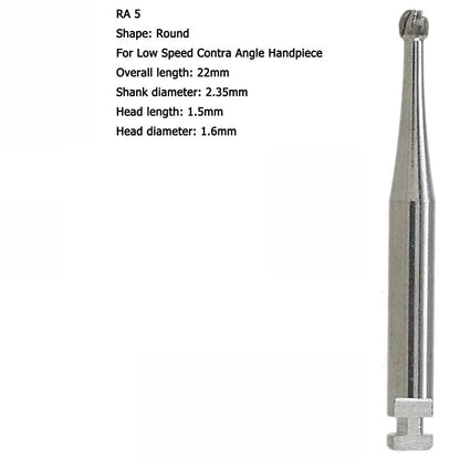 RA 5 Round Carbide Burs